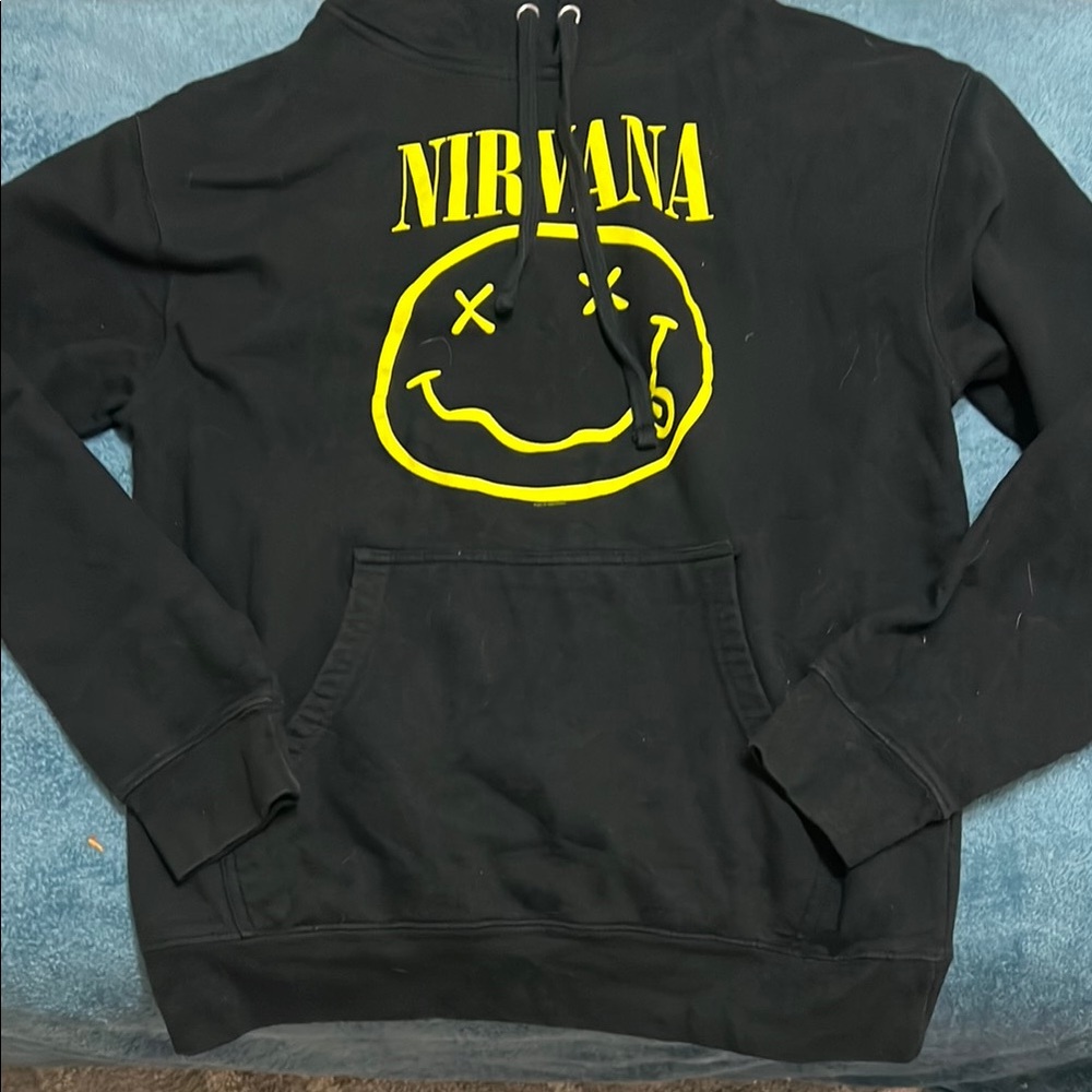 Nirvana Black Hoodie with Yellow Logo 2016